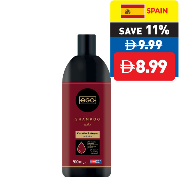 Ego	Shampoo Keratin & Argan 900ml