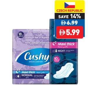 Cushy Maxi Thick Normal 18’s/ Night 10’s