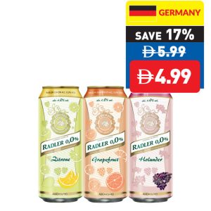 Radler Non-Alcoholic Malt Beer Lemon/ Grapefruit/ Elderberry 500ml
