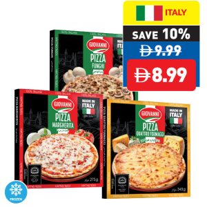Giovanni Stonebaked Pizza Margherita 275g/ 4 Cheese 345g/ Funghi 365g