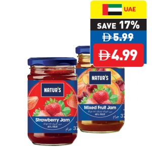 Natur’S Jam Apricot/ Strawberry/ Mix Fruit 370g