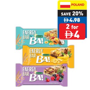 Ba! Energy Bar Banana/ 5 Forest Fruits/ 5 Tropical Fruits 40g