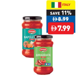 Giovanni Arrabiata/ Napoletana Sauce 400g Giovanni Arrabiata/ Napoletana Sauce 400g