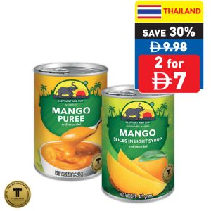 Elephant & Sun Mango Puree/ Slices in Light Syrup 425g