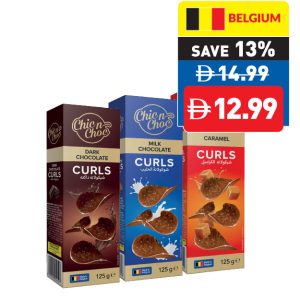 Chic n Choc Assorted Chocolate Curls 125g