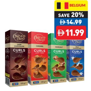 Chic n Choc Assorted Chocolate Curls 125g