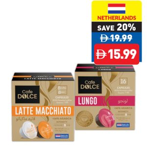 Café Dolce Coffee Capsules Lungo 112g/ Latte Macchiato 170.4g Café Dolce Coffee Capsules Lungo 112g/ Latte Macchiato 170.4g
