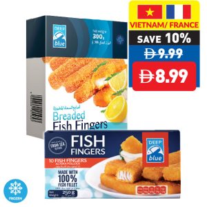 Deep Blue Alaska Pollock Fish Fingers Breaded 250g/ Breaded Fish Fingers 300g
