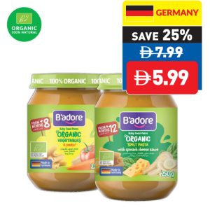 B’Adore Assorted Organic Baby Food Puree 220g/ 250g