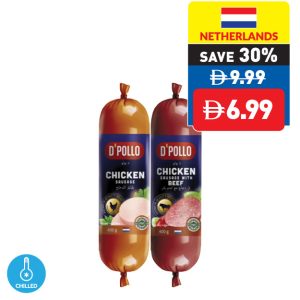 D’Pollo Chicken Sausage/ with Beef 400g D’Pollo Chicken Sausage/ with Beef 400g