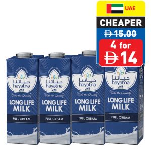 Hayatna Milk UHT Ful Fat Original 1L