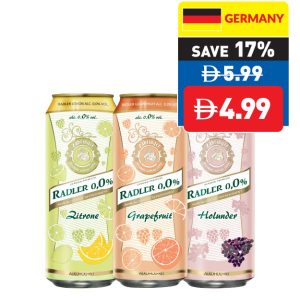 Radler Assorted Non-Alcoholic Malt Beer 500ml Radler Assorted Non-Alcoholic Malt Beer 500ml