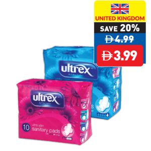 Ultrex Assorted Sanitary Pads 8s/ 10s Ultrex Assorted Sanitary Pads 8s/ 10s
