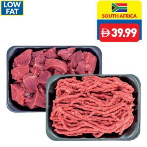 SA Beef Cubes/ Mince Low Fat 1kg SA Beef Cubes/ Mince Low Fat 1kg