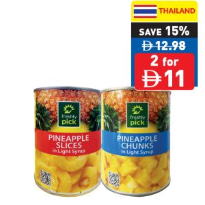 Freshly Pick Pineapple Slices/ Chunks in Light Syrup 565g Freshly Pick Pineapple Slices/ Chunks in Light Syrup 565g