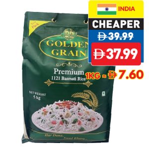 Golden Grain 1121 Premium Basmati Rice 5kg Golden Grain 1121 Premium Basmati Rice 5kg