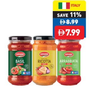 Giovanni Arrabiata Sauce/ Ricotta/ Basil Sauce 400g Giovanni Arrabiata Sauce/ Ricotta/ Basil Sauce 400g