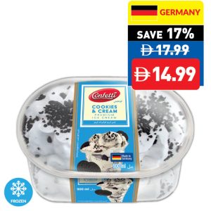 Confetti Ice Cream Forest Fruits/ Cookies & Cream 900ml Confetti Ice Cream Forest Fruits/ Cookies & Cream 900ml