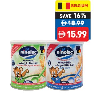 Ninolac Cereal Rice/ Wheat Milk 400g Ninolac Cereal Rice/ Wheat Milk 400g