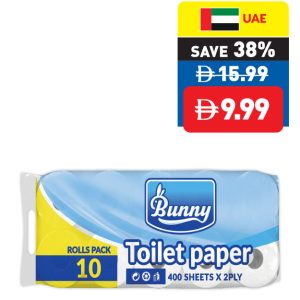 Bunny Toilet Rolls 400’s x 2 Ply 10 Rolls Bunny Toilet Rolls 400’s x 2 Ply 10 Rolls