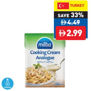 Milba Cooking Cream Analogue 200ml Milba Cooking Cream Analogue 200ml