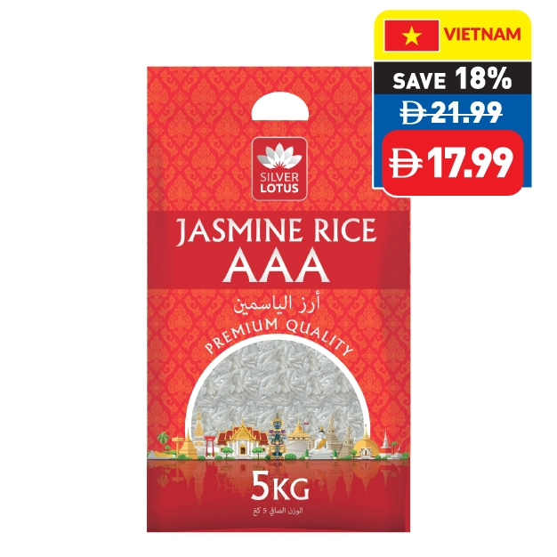 Silver Lotus Jasmine Rice AAA 5kg