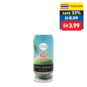 Thai Coco Coconut Water with Pulp 520ml Thai Coco Coconut Water with Pulp 520ml