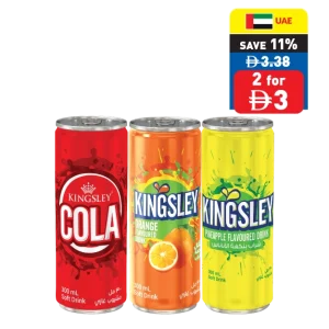 Kingsley Assorted Canned Carbonated Drinks 300ml