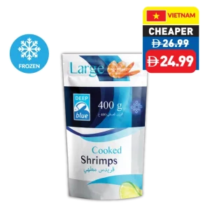 Deep Blue Jumbo Cooked Shrimps 400g Deep Blue Jumbo Cooked Shrimps 400g