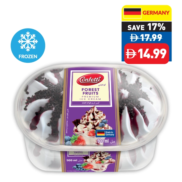 Confetti Ice Cream Forest Fruits/ Cookies & Cream 900ml