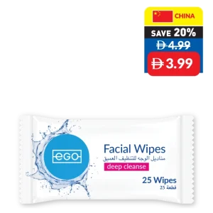Ego Facial Wipes Deep Cleanse 25’s Ego Facial Wipes Deep Cleanse 25’s