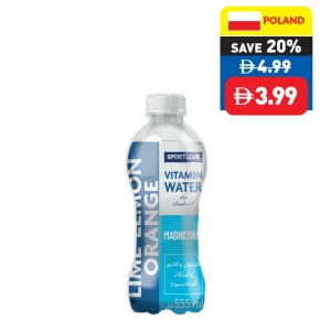 Sporticus Vitamin Water Magnesium/ Ginseng/ Moringa 555ml
