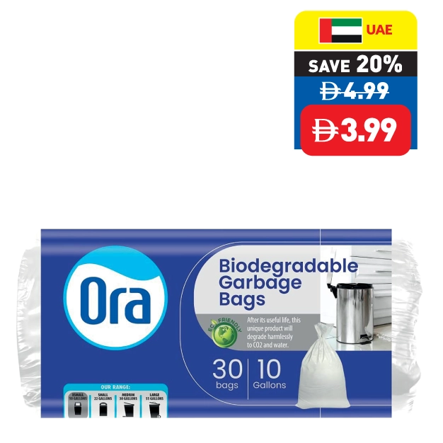 Ora Biodegradable Garbage Bags 10 Gal