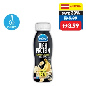 Milba Banana/ Chocolate Protein Drink 330ml Milba Banana/ Chocolate Protein Drink 330ml