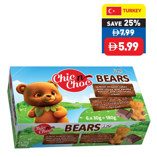 Chic n Choc Bears 6 x 30g