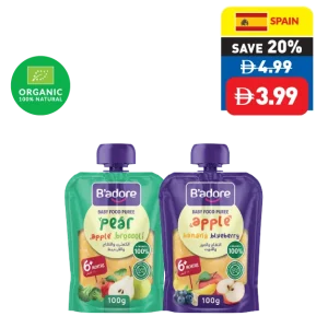 B’adore Assorted Organic Baby Food Puree 100g