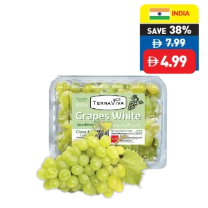 Terraviva Grapes White Seedless 500g
