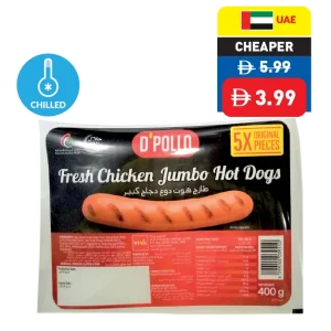 D’Pollo Jumbo Hot Dogs 400g