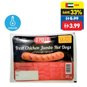 D’Pollo Jumbo Hot Dogs 400g