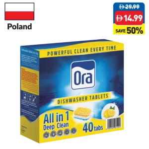 Ora Dishwasher Tablets 40’s x 20g Ora Dishwasher Tablets 40’s x 20g