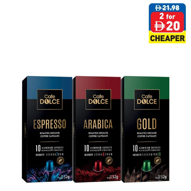 Café Dolce Espresso/ Arabica/ Gold Capsule 52g