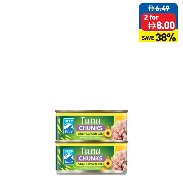Deep Blue Tuna Chunk in Sunflower Oil 185g