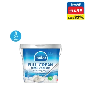 Milba Yoghurt Full Cream/ Low Fat 1kg Milba Yoghurt Full Cream/ Low Fat 1kg