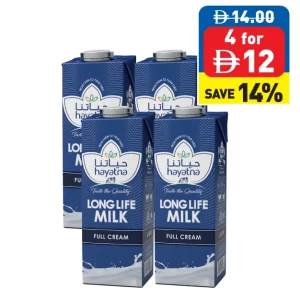 Hayatna Milk UHT Full Fat Original 1L Hayatna Milk UHT Full Fat Original 1L